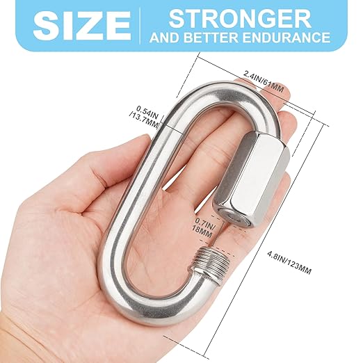 Chain Links, 3300LB Capacity Large Opening Chain Connector - Image 2