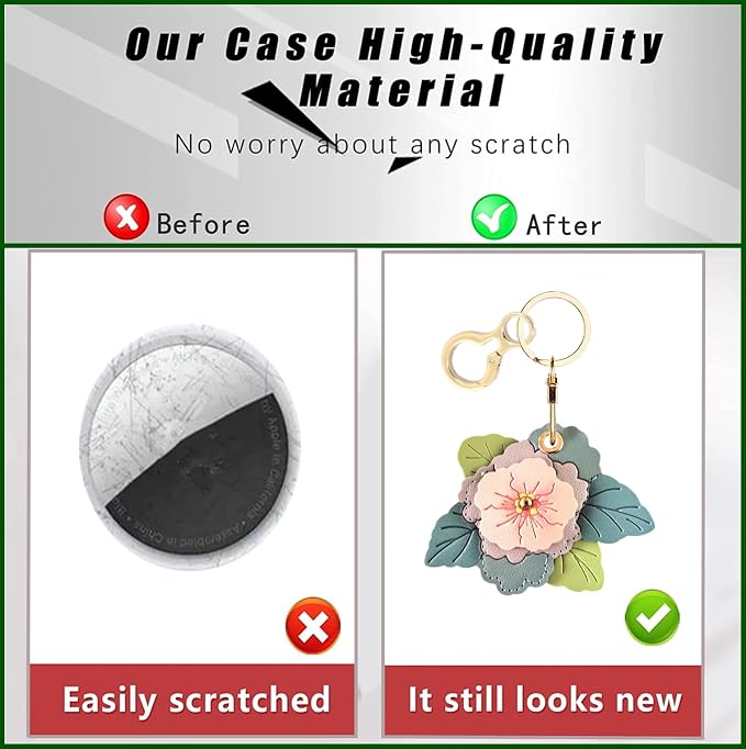 BORKUANA Leather Keychain Holder Case Compatible - Image 3