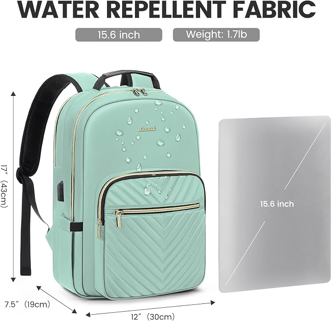 LOVEVOOK Laptop Backpack for Women 15.6 inch, Cute Womens Travel Backpack Purse - Image 4