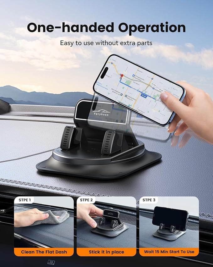 360 Degree Rotation Dashboard Phone Holder - Image 4