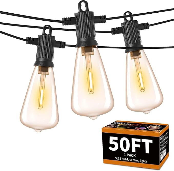 ZOTOYI Outdoor String Lights，50FT Patio Lights by ZOTOYI