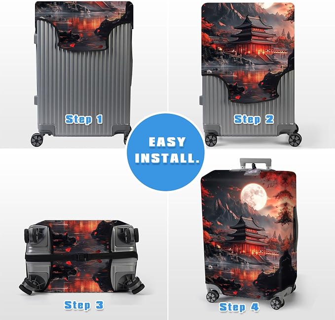 Luggage Cover Protector for 30-32 Inch Suitcases, TSA Approved Elastic Travel - Image 6