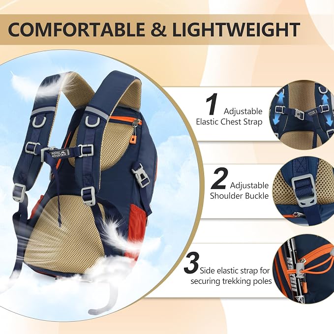 Small Hiking Backpack With Rain-cover, 20L Travel Backpacks - Image 4