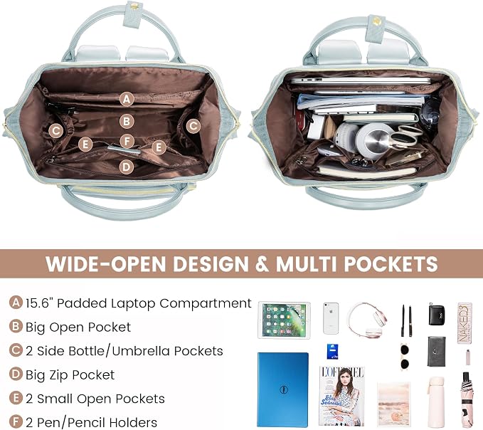 LOVEVOOK Leather Laptop Backpack - Image 2