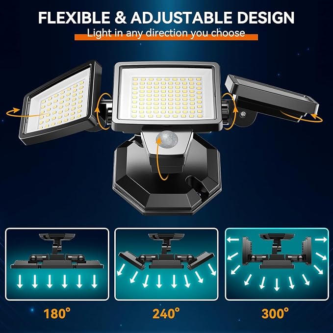 LED Security Lights Motion Sensor Outdoor Lights, 6500K Daylight, IP65 - Image 2