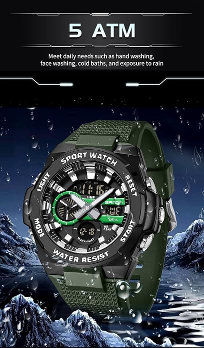 FANMIS Mens Military Multifunction Digital LED Watch Electronic Waterproof - Image 4