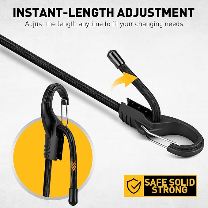 8-Piece 24-inch Adjustable Bungee Cords - Image 4