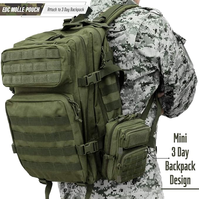 LIVANS Tactical Molle Utility Pouch, EDC Tool Pouch Tactical Phone Pouches Mini - Image 7