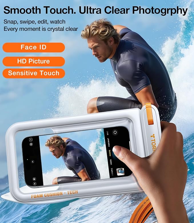 TORRAS IP68 Waterproof Phone Pouch Double Space, Floating Waterproof Phone Case - Image 6