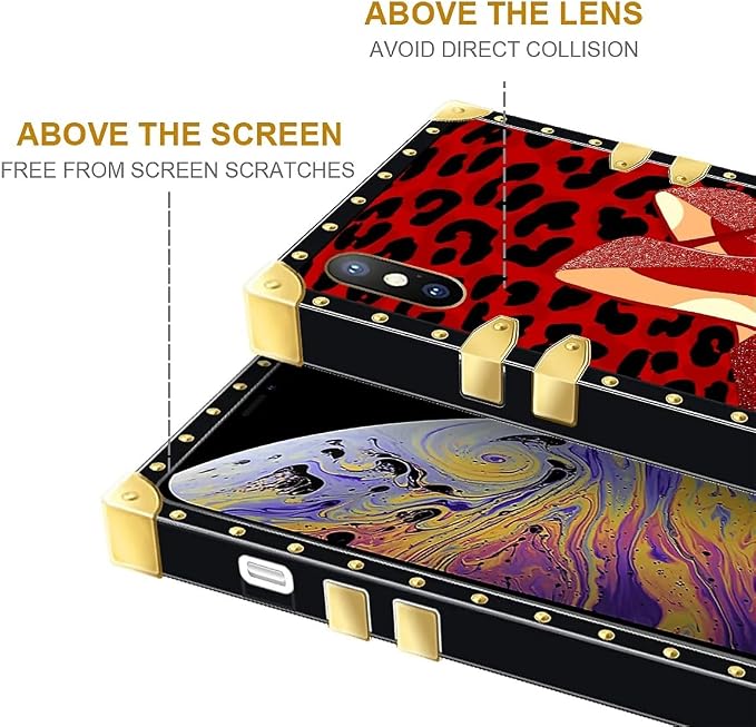 Compatible with iPhone Xs Max Case, Elegant High Heels Luxury Golden Decoration - Image 7