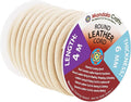 Mandala Crafts Round Genuine Cream Leather Cord by MandalaCrafts
