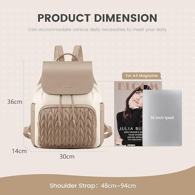 LOVEVOOK Backpack Purse for Women, Small Backpack for Women for Travel Work - Image 2