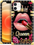Compatible with iPhone 11 Case, Glitter Red Rose Queen Leopard Lipstick Luxury by Unknown