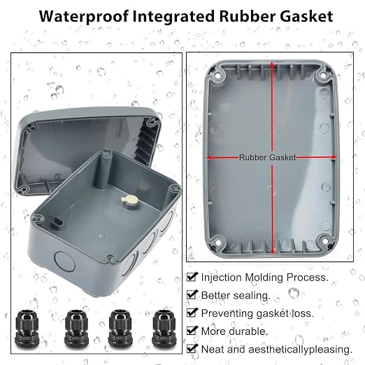 IP66 Outdoor Junction Box, Nineleaf 6PK Weatherproof Electrical Boxes - Image 4