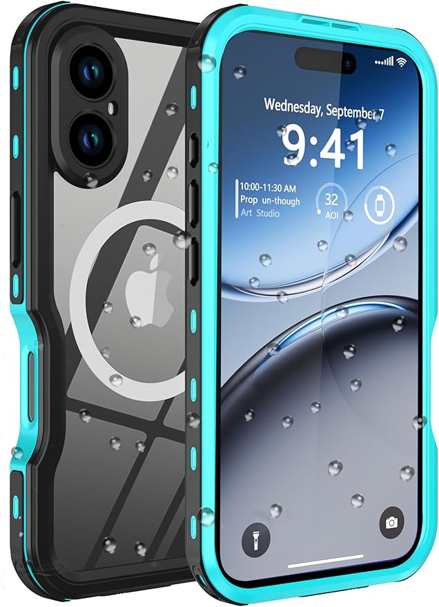 for iPhone 16 Plus Case Waterproof, Full-Body Hard Case Built-in by Comboproof