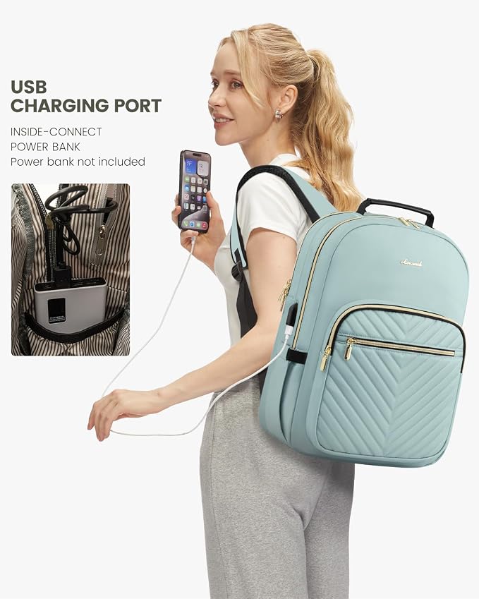 LOVEVOOK Laptop Backpack Purse for Women, Work Travel Computer Bags, College - Image 5