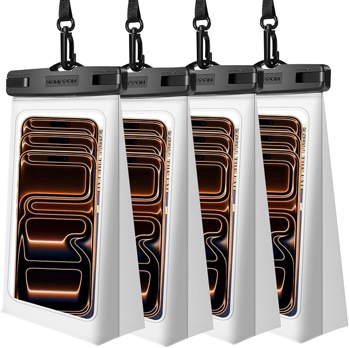 4 Pack Floating Waterproof Phone Pouch by Newppon