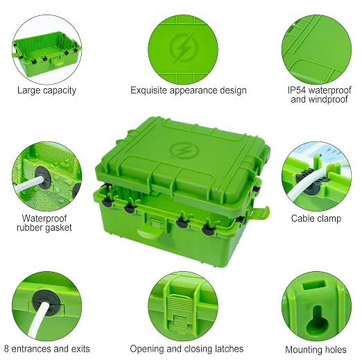 Large Outdoor Electrical Box Waterproof, IP54 Extension Cord Cover Weatherproof - Image 3