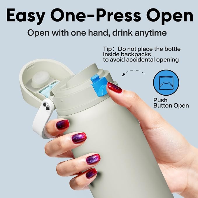 Insulated Water Bottle with Straw - Image 5