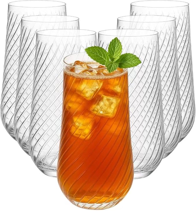 48 Pack Origami Ripple Plastic Glasses 24 9 Ounce Stemless Champagne Flutes & - Image 4