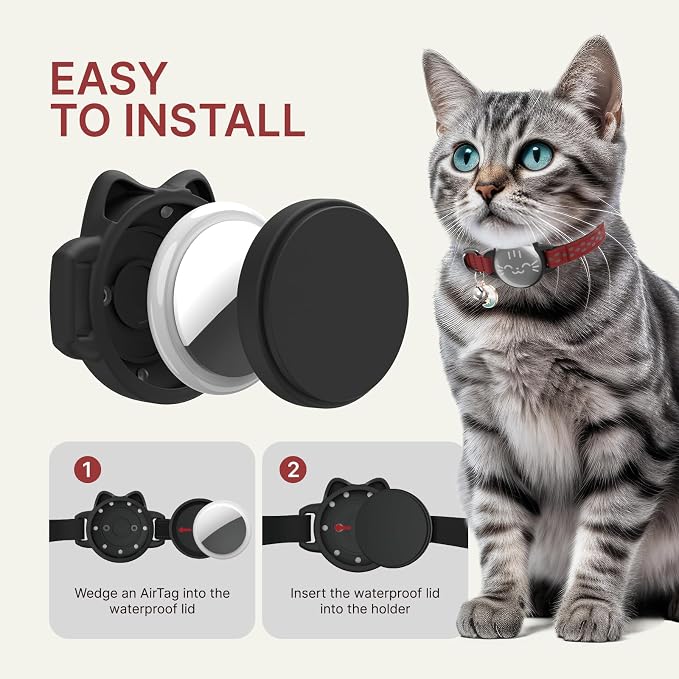 Waterproof Airtag 2nd & 1st Cat Collar, Breakaway Cat Airtag Collar - Image 8