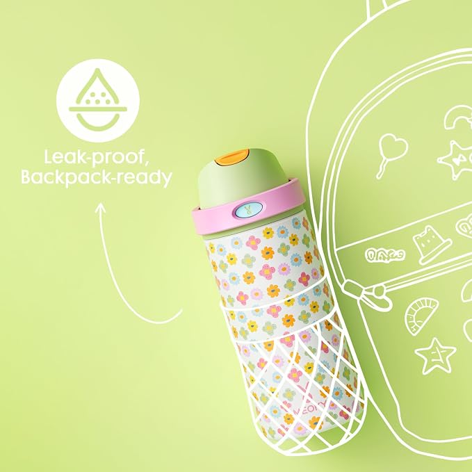 18 oz Kids Water Bottle for School: Meoky 18 oz Stainless Steel Insulated Water - Image 5