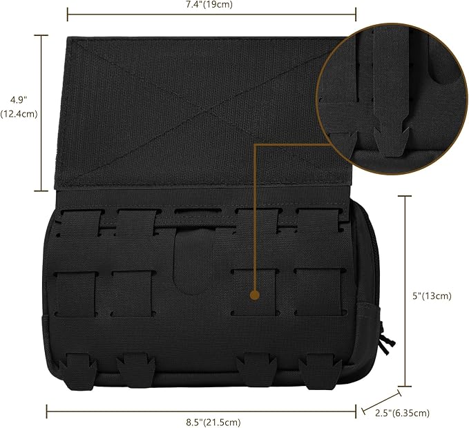 Tactical Admin Pouch Laser Cut MOLLE EDC Tool Organizer - Image 2