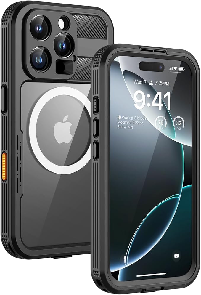 Lanhiem Magnetic for iPhone 16 Pro Max Case, IP68 Waterproof Dustproof Case by LanhiemHome