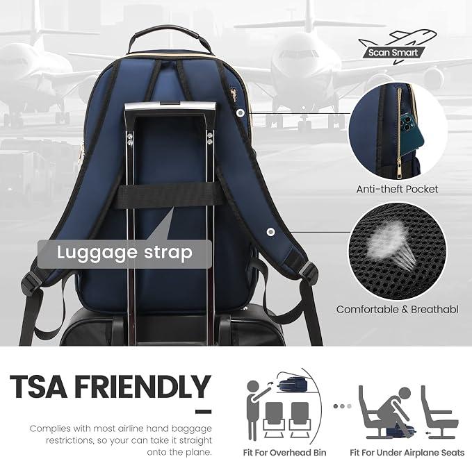 LOVEVOOK Laptop Backpack for Women 18.4 inch, Cute Womens Travel Backpack Purse - Image 6