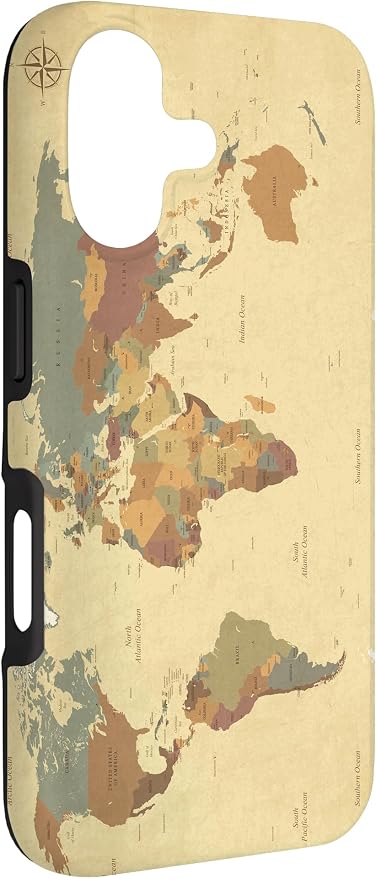 Globe Map Smartphone Cell Cover Gift World Map Pattern Phone Case - Image 3