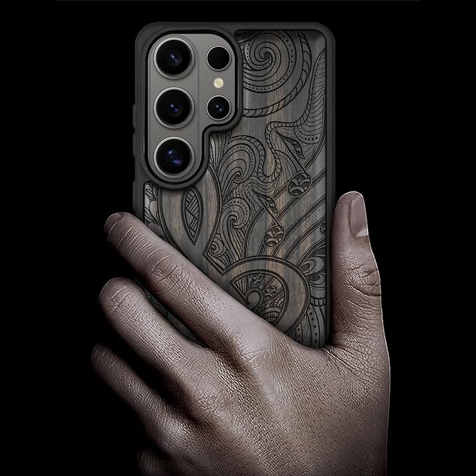 Carveit Magnetic Wooden Case for Samsung Galaxy S26 Ultra Case 2026, TPU - Image 2