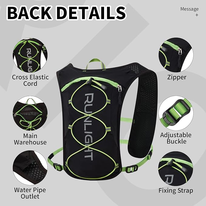 Runlight Running Vest for Women Men Lightweight Hydration Backpack Pack - Image 4