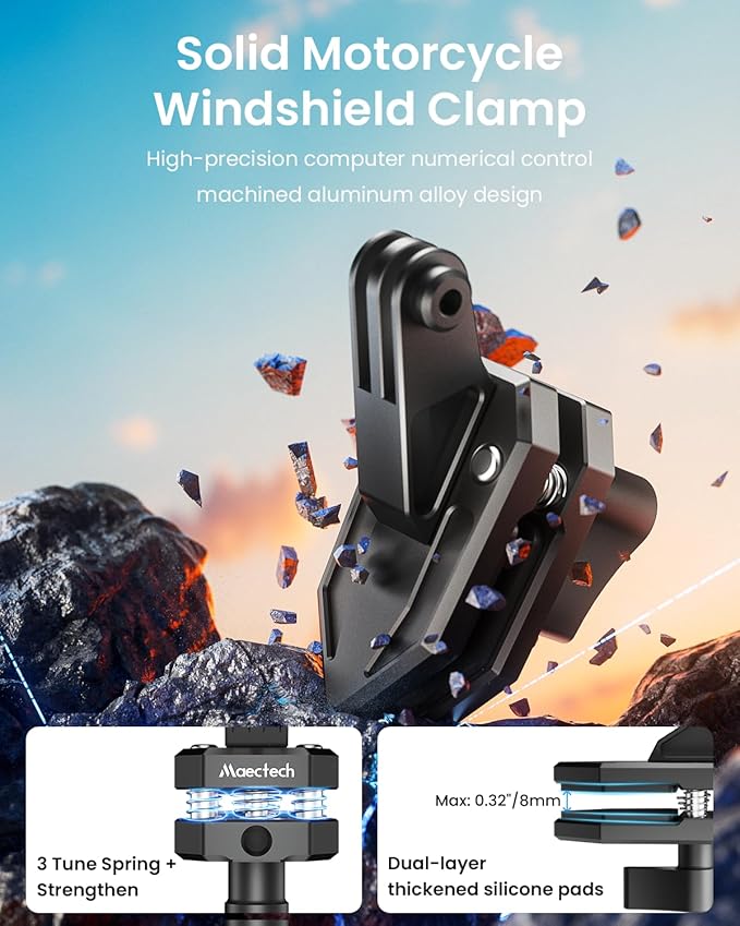 Motorcycle Windshield Clip Camera Mount - Image 3