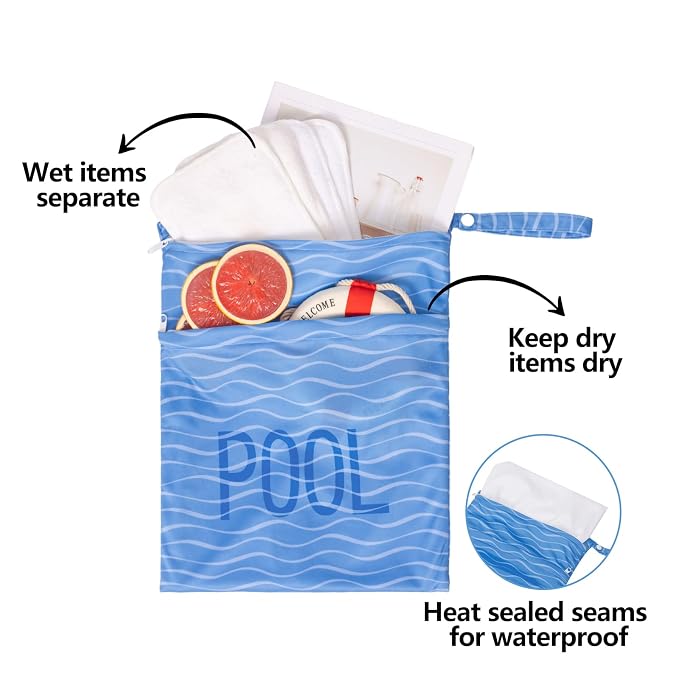ALVABABY 2pcs Superior Waterproof Wet Dry Bags, Reusable - Image 3