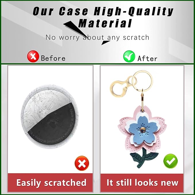 BORKUANA Leather Keychain Holder Case Compatible - Image 2