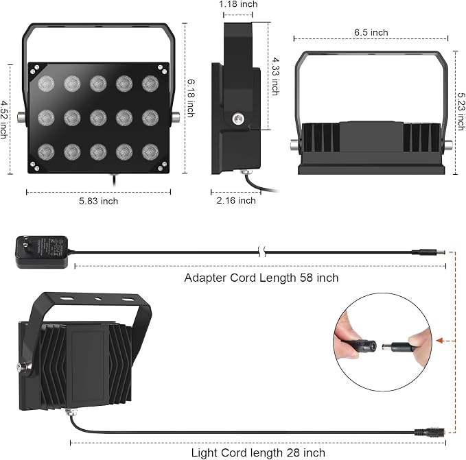 Univivi IR Illuminator 15 LEDs 90 Degree Wide Angle IR Lights - Image 3
