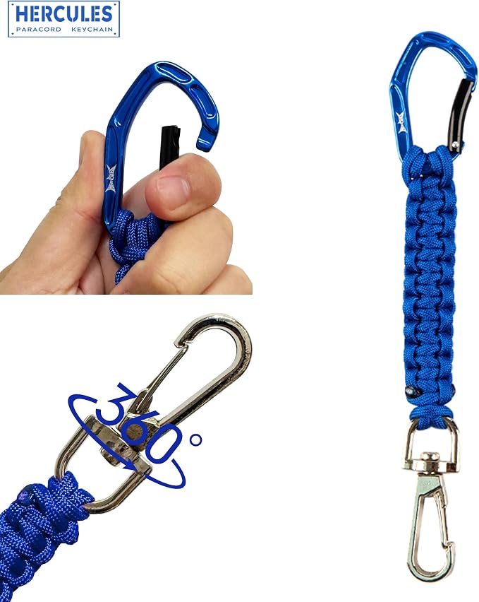 HERCULES Paracord Keychain Set – 2 Pack Lanyard Rope - Image 3