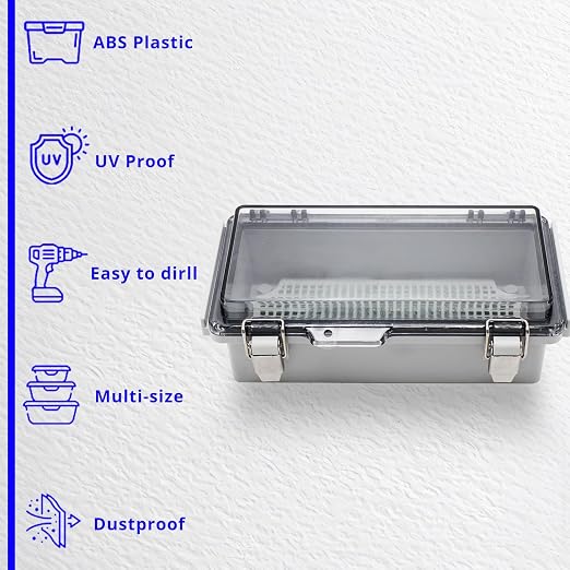 MAKERELE Small Outdoor Junction Box Waterproof Electrical IP67 Plastic Enclosure - Image 5