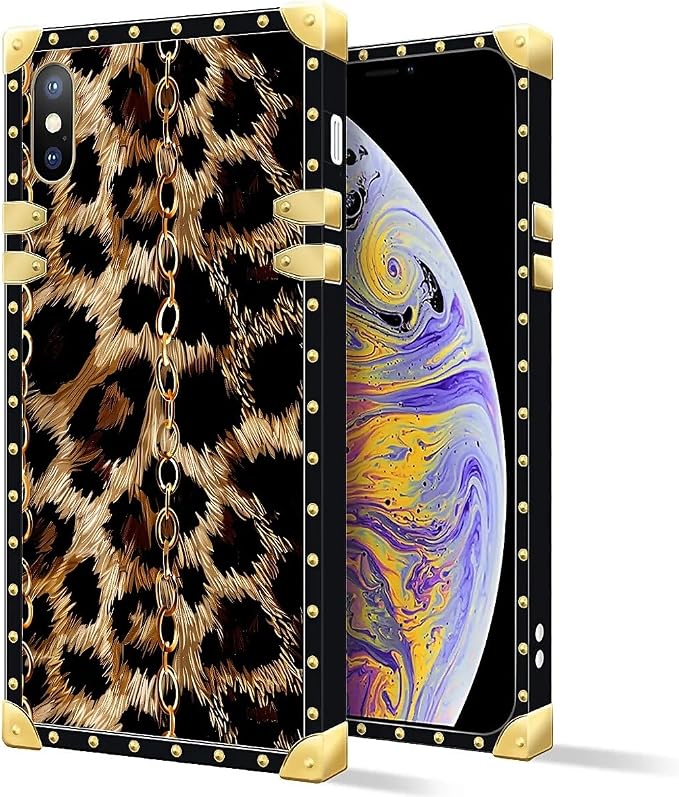 Compatible with iPhone XR Case, Seamless Gold Chain Leopard Luxury Golden - Image 2
