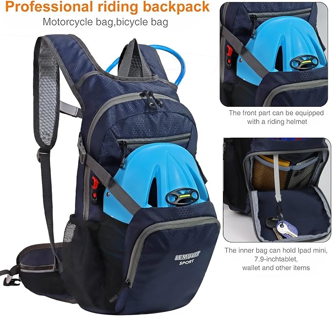 Hiking Daypack Waterproof Biking Backpack 15L Lightweight Durable Backpack - Image 3