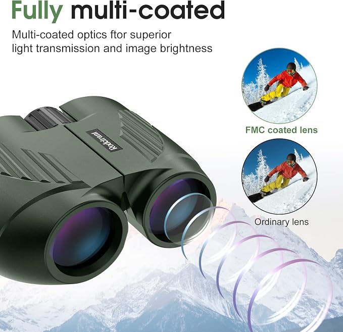 20X25 Compact Binoculars for Adults, Large Eyepiece Waterproof Binocular - Image 3