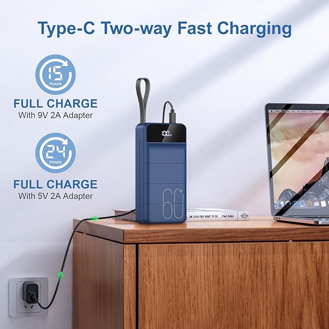 Portable Charger Power Bank 60000mAh Fast Charging 22.5W PD4.0 & QC 4.0 - Image 3
