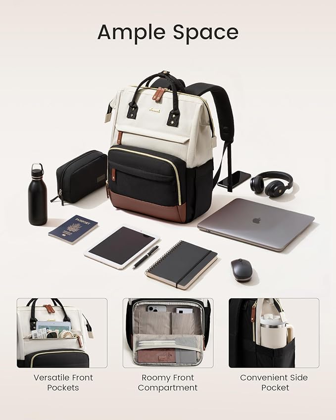 LOVEVOOK Laptop Backpack for Women, 17 Inch Work Business Backpacks Purse - Image 5