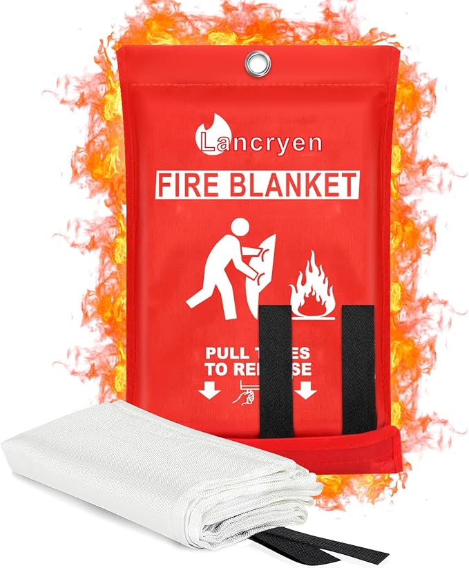 Lancryen Emergency Fire Blanket, Fire Extinguisher Blanket, Fire Suppression by Lancryen