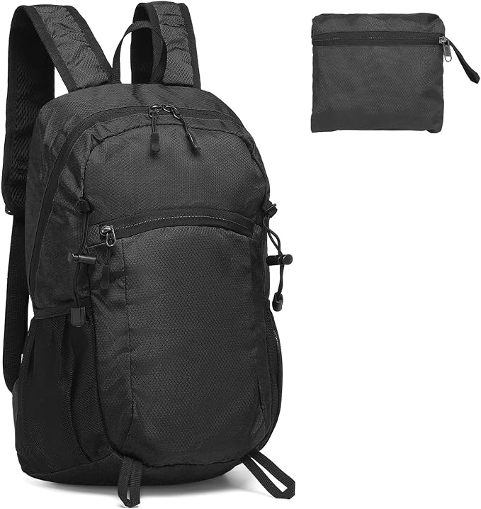 Hiking Daypack Packable, Camping Backpack Water Resistant Lightweight Polyester by SUIKIHUM