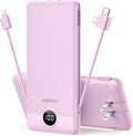 VEGER Portable Charger with Built-in AC Plug and Cables, All in One 10000mAh by VEGER