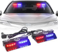 XRIDONSEN 2 in1 Dash Emergency Strobe Lights Interior Windshield Red Blue by XRIDONSEN