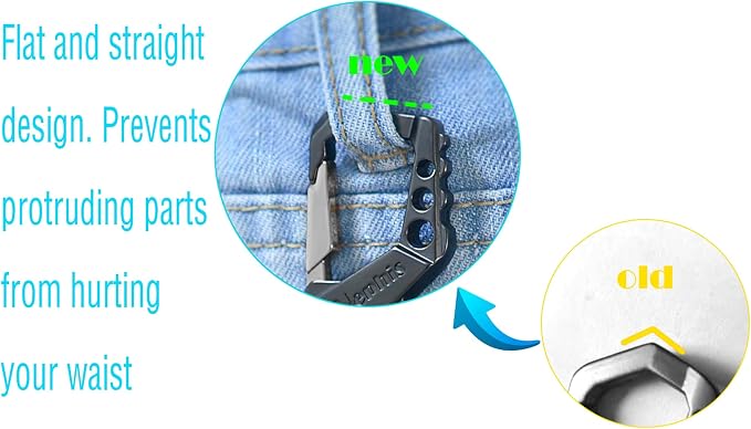 Hephis Skull Heavy Duty Key Chain, Car Emergency Escape Tool, Seat belt Cutter - Image 8