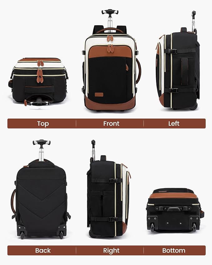 LOVEVOOK Rolling Backpack for Women, 50L Travel Backpack - Image 9