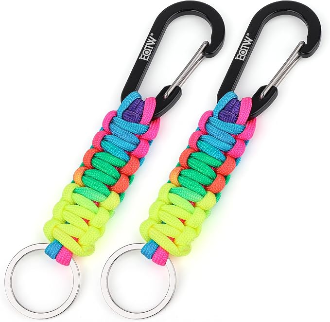 EOTW Paracord Keychain for Men Women Paracord Carabiner Backpack Keychain by EOTW